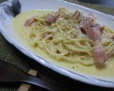 A picture of step 5 of Carbonara with White Miso.