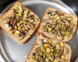 A picture of step 2 of Mushroom Zucchini Bread Pizza.