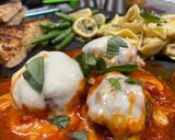 A picture of step 14 of Cheese Tortelloni and Parmesan Meatball.