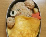 A picture of step 3 of Rilakkuma Character Bento.