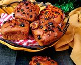 A picture of step 7 of Christmas Fruit Cake Muffins, Eggless.