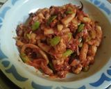 Foto langkah ke 3 dari resep Cumi iris petai bumbu merah.