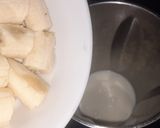 A picture of step 2 of Banana milk shake.