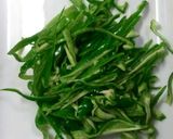 A picture of step 1 of Amazing, Unbeatable, Child-Pleasing Stir-Fried Green Bell Peppers.