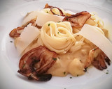 Foto del paso 11 de la receta: Tallarines con Bechamel, champiñones y chips de hinojo