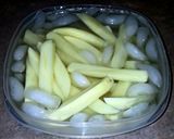 A picture of step 1 of Mike's Gilroy Garlic French Fries.