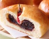 A picture of step 25 of Sakura Anpan (Sweet Bean Paste Filled Buns with Cherry Blossoms) with a Bread Machine.