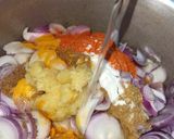 A picture of step 2 of Gosht ka salan.