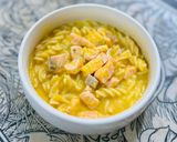 Hình bước làm 3 của món Pasta sốt bí đỏ & cá hồi