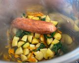 Une image de l'étape 2 de Potée à la saucisse de Morteau.