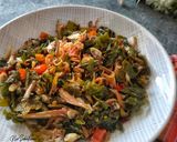 Foto langkah ke 4 dari resep Kering Daun Melinjo+ Teri.