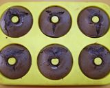 A picture of step 6 of Christmas or Valentine's Day Baked Chocolate Donuts.