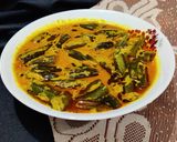A picture of step 4 of Dahiwali bhindi sabzi (no onion no garlic recipe).
