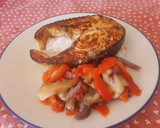 Foto del paso 6 de la receta: Salmón a la plancha con marinado de miso blanco, lima y jengibre