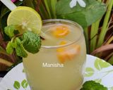 A picture of step 10 of Mangonade(lemonade with Raw Mango & Ripe mango Icecubes).