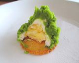 A picture of step 9 of Matcha and Sweet Potato Mont Blanc Christmas Trees.