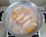Hình bước làm 2 của món Chè chuối chưng