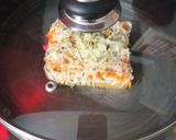 A picture of step 5 of Carrot toast with cheese spread.