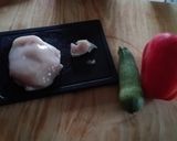 A picture of step 1 of Quick Air Fryer Chicken with Zucchini, Bell Pepper, and Onion (Ready in 20 Minutes).