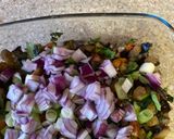 A picture of step 3 of Aubergine and almond salad.