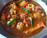 আলু ফুলকপি দিয়ে কাতলা মাছের ঝোল (Aloo fulkopi diye katla macher jhol recipe in Bengali) রেসিপির ধাপ 6 ছবি