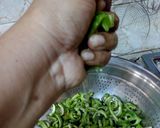 A picture of step 2 of Pyaaz Karele.