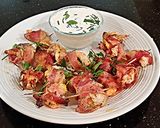 A picture of step 5 of Bacon Wrapped Buffalo Cheese Stuffed Shrimp.