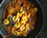 A picture of step 3 of Kumro-Chingri'aur Dalna(Pumpkin and Prawn Curry).
