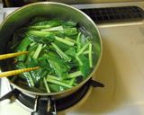A picture of step 5 of Zha Cai (Sichuan Pickle) and Spinach Soup.