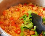 A picture of step 7 of Jambalaya.