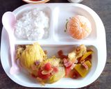 รูปขั้นตอนการทำที่ 2 ของ ไก่ต้มบีทรูท (อาหารเด็ก)