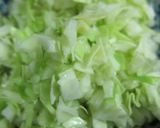 A picture of step 3 of Okonomiyaki with Lots of Cabbage.