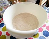 A picture of step 1 of 40% whole wheat bread..