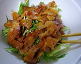 A picture of step 5 of Easy with Yakiniku Sauce: Mizuna and Bacon Salad.