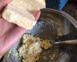 A picture of step 3 of Tamago Sando.