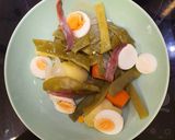 Foto del paso 3 de la receta: Judía verde con anchoas, huevo duro y golpes de ligeresa