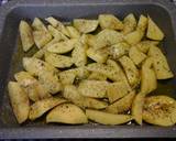 Roasted Oven Hamburgers with Lemon and Oregano Potatoes recipe step 1 photo