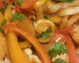 A picture of step 6 of Shrimp Fajitas.