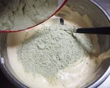 A picture of step 6 of Light and Moist Matcha Sponge Cake.