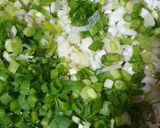 A picture of step 3 of Green onion paratha.