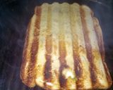 A picture of step 3 of Mandys pepperoni n cheese toastie.