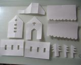 A picture of step 1 of Christmas Cookie House.