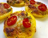 A picture of step 5 of Mini Polenta Pizzas With Tomatoes And Pesto.