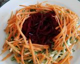 Foto del paso 4 de la receta Ensalada de calabacín, zanahoria, plátano frito y más