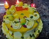 A picture of step 2 of Rasmalai cake.