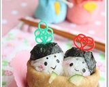 A picture of step 5 of Girl's Day Charaben ＊ Emperor & Empress Inarizushi.
