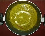 A picture of step 7 of Malai palak matar.