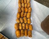 Foto del paso 8 de la receta: Croquetas Variadas, cecina, jamón ibérico, pollo, calçots y de chistorra con huevo frito😜😜😜😜
