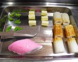 A picture of step 6 of Kamaboko Fish Cake Roses in Cheese Chikuwa - A Charaben Side Dish.
