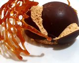 A picture of step 10 of Chocolate shells with caramel mousse.